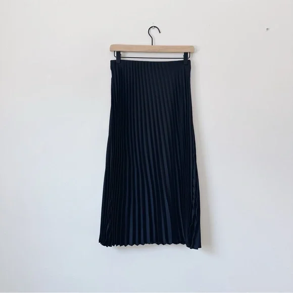 J.Crew Pleated Midi Skirt Black - Picture 4 of 6